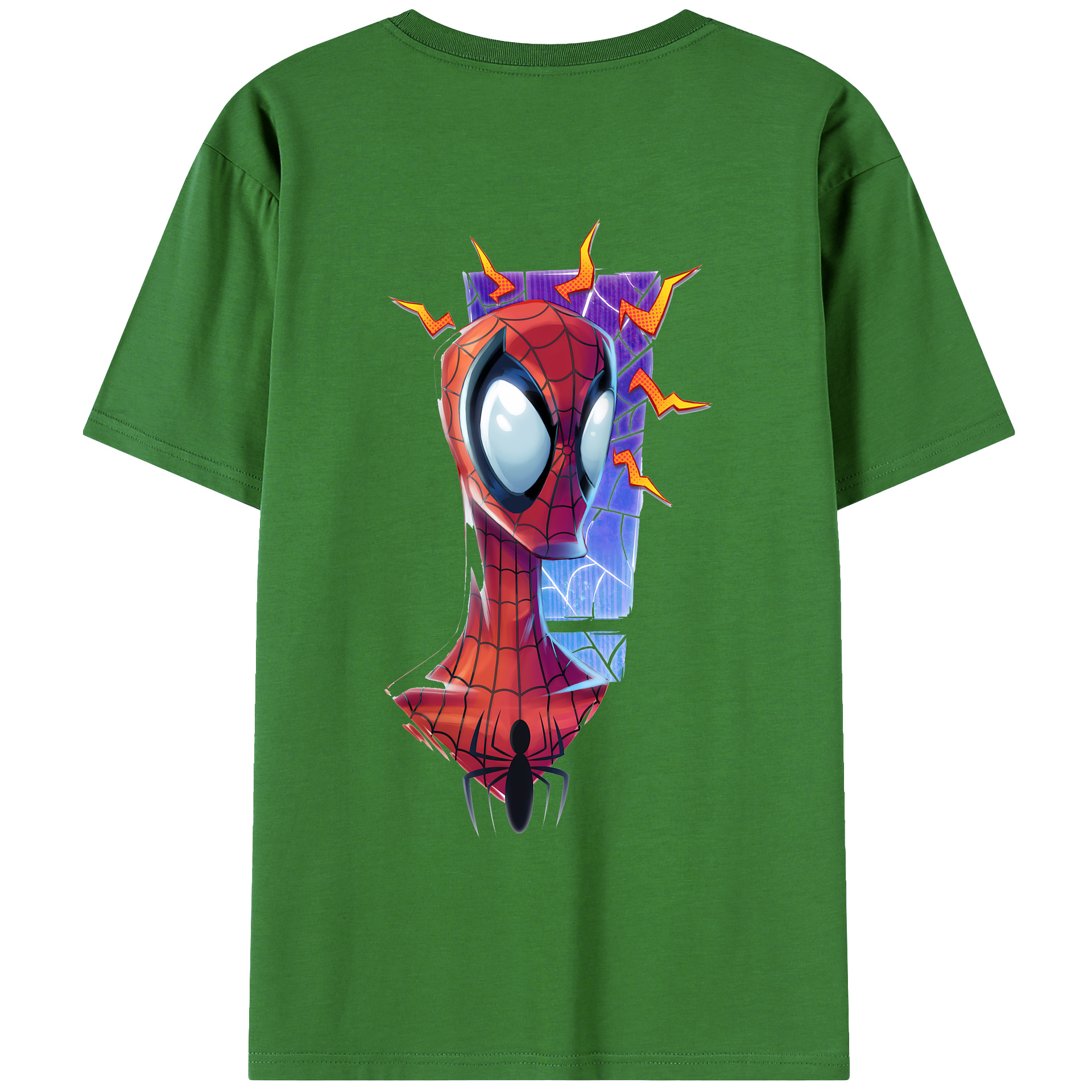 （画像用） Spider Man スパイダーマン レディース半袖Tシャツ(バックプリント)
